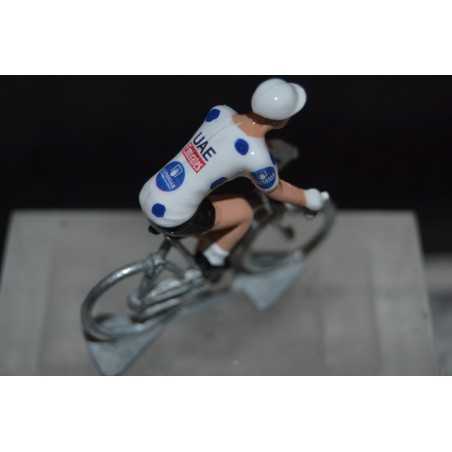 Jay Vine maillot pois Vuelta 2024 - figurine cycliste zamak