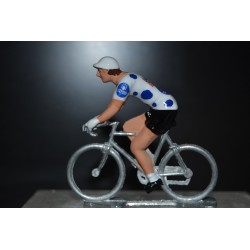 Jay Vine maillot pois Vuelta 2024 - figurine cycliste zamak