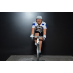 Jay Vine maillot pois Vuelta 2024 - figurine cycliste zamak