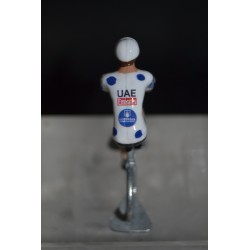 Jay Vine maillot pois Vuelta 2024 - figurine cycliste zamak