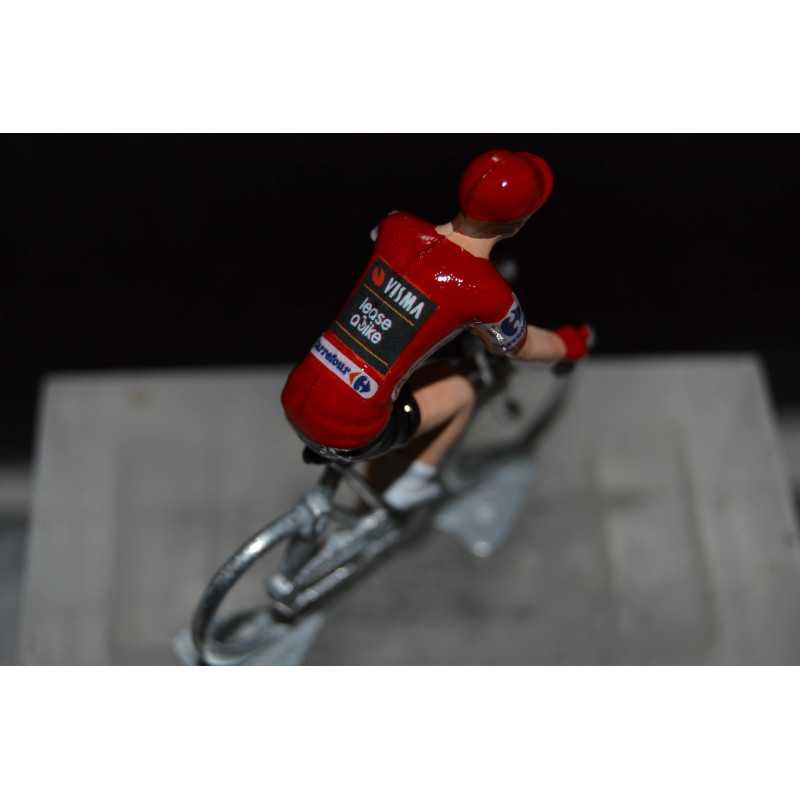 Figurine cycliste Jonas Vingegaard - maillot rouge Vuelta 2025