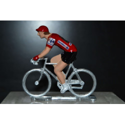 Figurine cycliste Jonas Vingegaard - maillot rouge Vuelta 2025