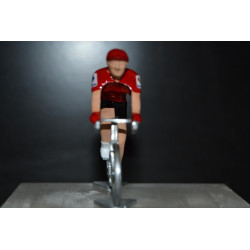 Figurine cycliste Jonas Vingegaard - maillot rouge Vuelta 2025