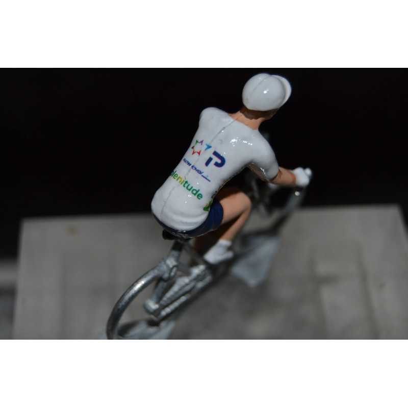 Figurine cycliste Riccitello maillot blanc Vuelta 2025 Israel PT