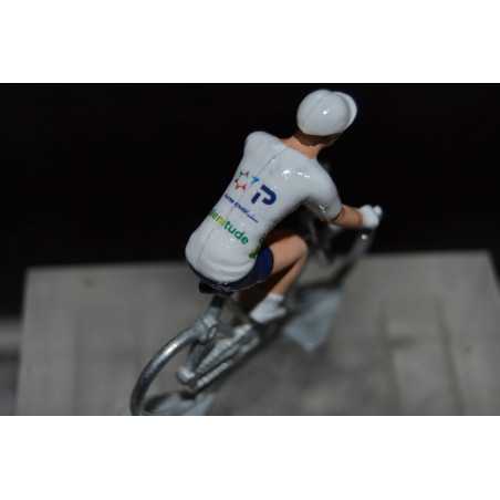 Figurine cycliste Riccitello maillot blanc Vuelta 2025 Israel PT