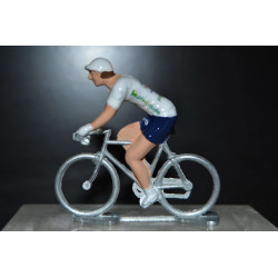 Figurine cycliste Riccitello maillot blanc Vuelta 2025 Israel PT