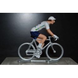 Figurine cycliste Riccitello maillot blanc Vuelta 2025 Israel PT