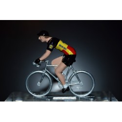 Champion de Belgique 2016/2017 Philippe Gilbert - petit cycliste miniature en metal
