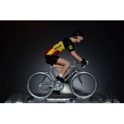 Champion de Belgique 2016/2017 Philippe Gilbert - petit cycliste miniature en metal