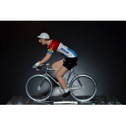Champion du Luxembourg 2016/2017 Bob Jungels - petit cycliste miniature en metal