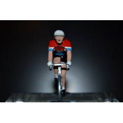 Champion du Luxembourg 2016/2017 Bob Jungels - petit cycliste miniature en metal