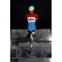 Champion du Luxembourg 2016/2017 Bob Jungels - petit cycliste miniature en metal