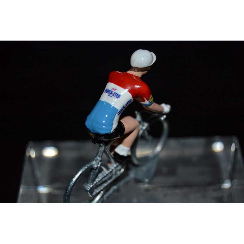 Champion du Luxembourg 2016/2017 Bob Jungels - petit cycliste miniature en metal