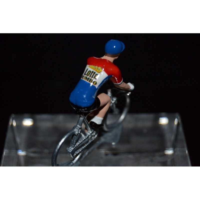 Champion des Pays Bas 2016/2017 Dylan Groenewegen - petit cycliste miniature en metal