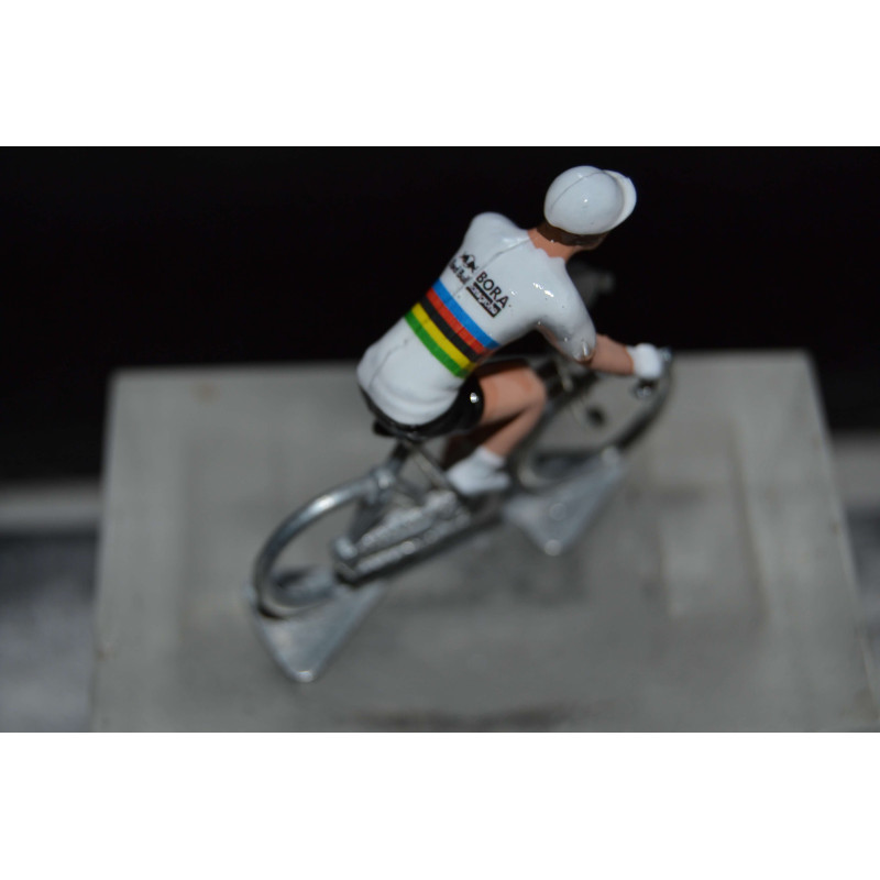 Remco Evenepoel Champion du monde 2026 - Figurine petit cycliste