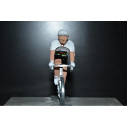 Remco Evenepoel Champion du monde 2026 - Figurine petit cycliste