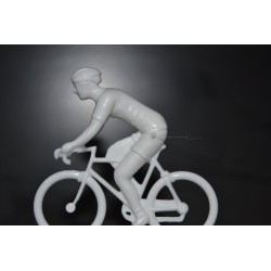 Figurine Cycliste Plastique Blanc - Base à peindre