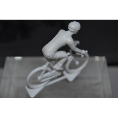 Figurine Cycliste Plastique Blanc - Base à peindre