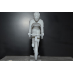 Figurine Cycliste Plastique Blanc - Base à peindre
