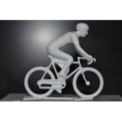 Figurine Cycliste Plastique Blanc - Base à peindre