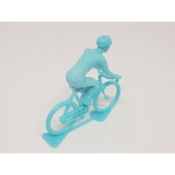 Figurine Cycliste Plastique Bleu - Miniature à l'unité