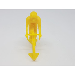 Figurine Cycliste Plastique Jaune - Miniature Leader
