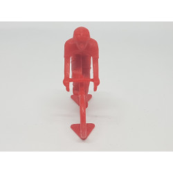 Figurine Cycliste Plastique Rouge - Miniature à l'unité
