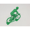 Figurine Cycliste Plastique Vert - Miniature Sprinteur