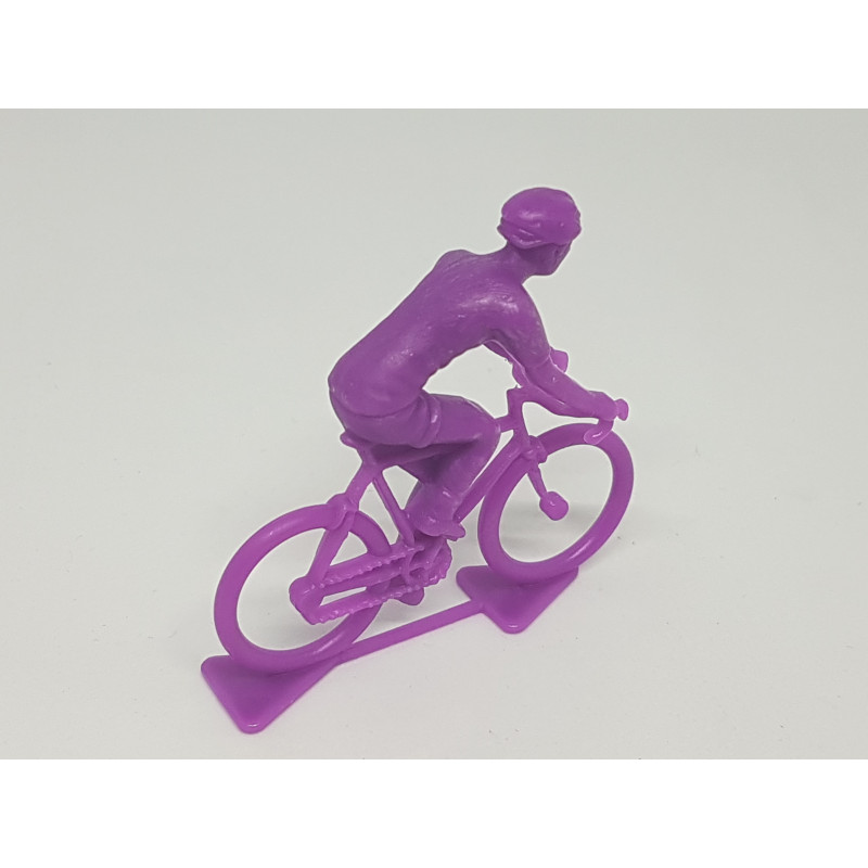Figurine Cycliste Plastique Violet - Miniature à l'unité