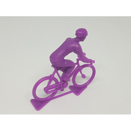 Figurine Cycliste Plastique Violet - Miniature à l'unité