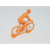 Figurine Cycliste Plastique Orange - Miniature à l'unité