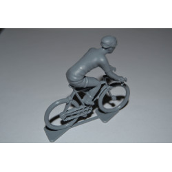 Figurine Cycliste Plastique Gris - Miniature à l'unité