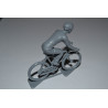 Figurine Cycliste Plastique Gris - Miniature à l'unité