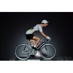 Champion du Monde 2016/2017 Peter Sagan - petit cycliste miniature en metal