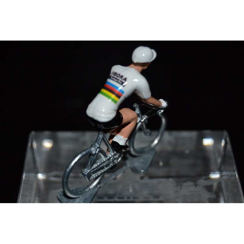 Champion du Monde 2016/2017 Peter Sagan - petit cycliste miniature en metal