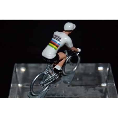 Champion du Monde 2016/2017 Peter Sagan - petit cycliste miniature en metal
