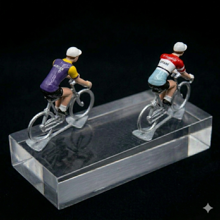 Figurine cycliste Anquetil Poulidor - Duel franco-français