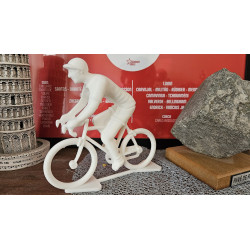 Grand cycliste blanc monochrome – Sculpture décorative