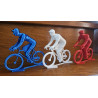 Pack Grand cycliste bleu blanc Rouge monochrome – Sculpture décorative
