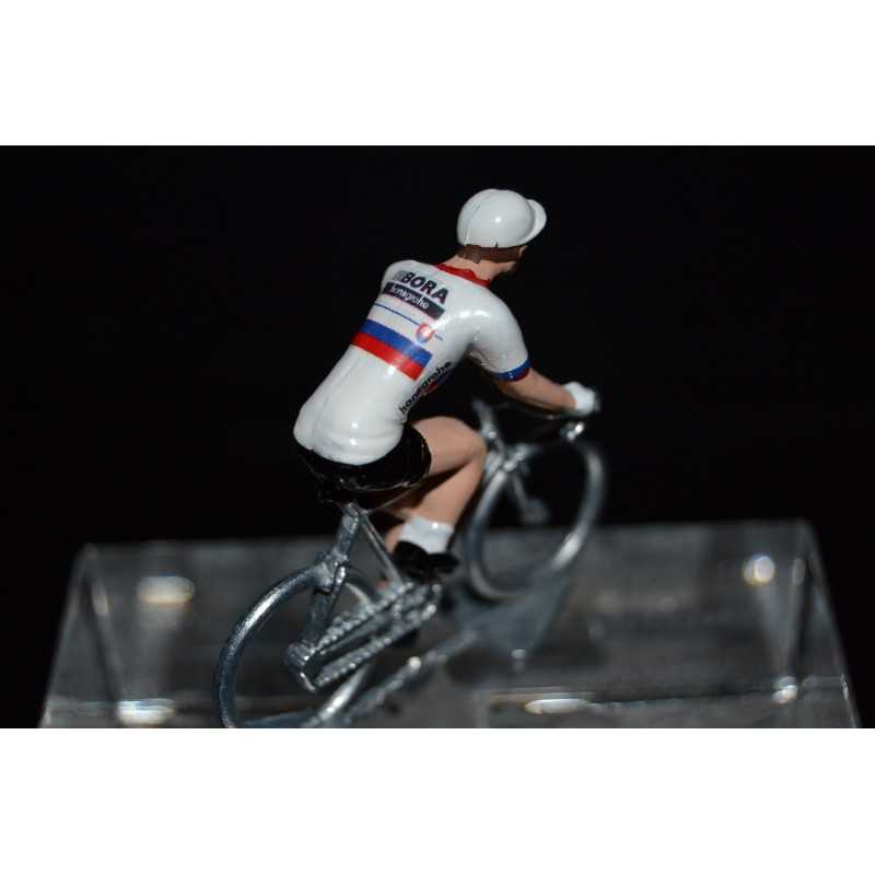 Champion de Slovaquie 2016/2017 Juraj Sagan - petit cycliste miniature en metal