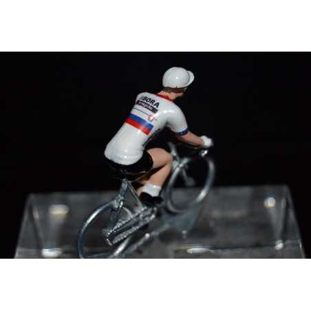 Champion de Slovaquie 2016/2017 Juraj Sagan - petit cycliste miniature en metal
