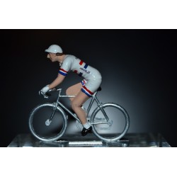 Champion de Grande Bretagne 2016/2017 Adam Blythe - petit cycliste miniature en metal