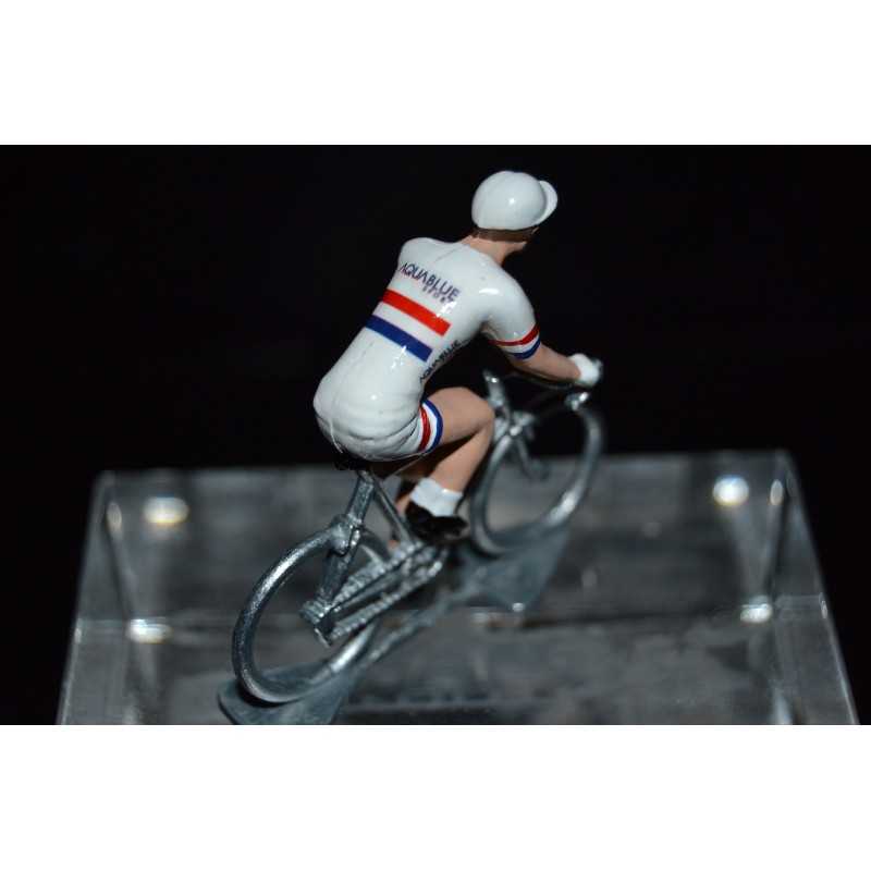 Champion de Grande Bretagne 2016/2017 Adam Blythe - petit cycliste miniature en metal