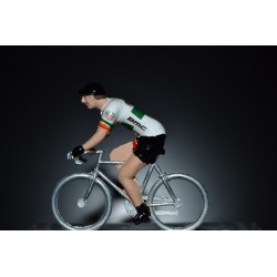 Champion d'Irlande 2016/2017 Nicholas Roche - petit cycliste miniature en metal