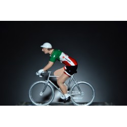 Champion d'Italie 2016/2017 Giacomo Nizzolo - petit cycliste miniature en acier