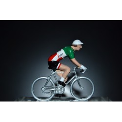 Champion d'Italie 2016/2017 Giacomo Nizzolo - petit cycliste miniature en acier