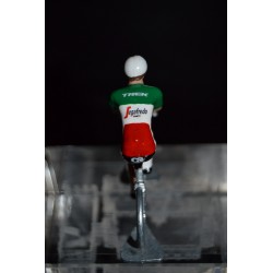 Champion d'Italie 2016/2017 Giacomo Nizzolo - petit cycliste miniature en acier