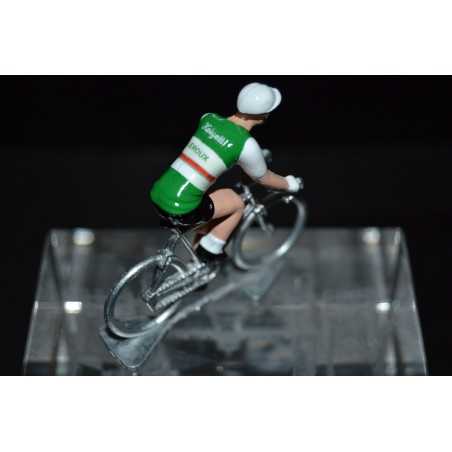 Helyett Leroux - petit cycliste en plomb metal zamak